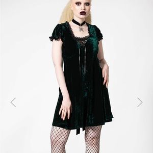Killstar Velvet babydoll dress size xs